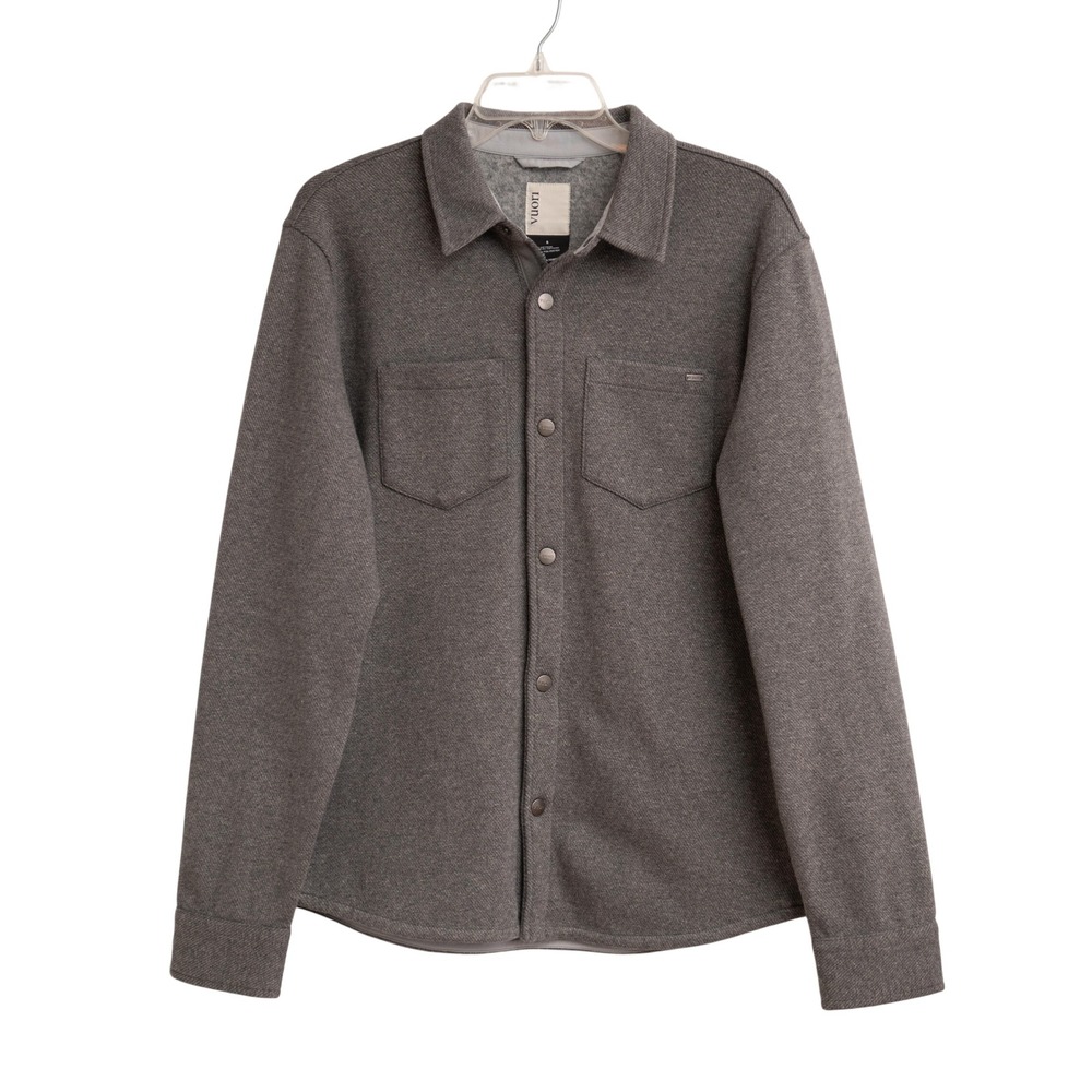 Vuori Jacket Sz S Soft Fleece Lined Shacket NWOT $225 Grey GorpCore Cozy Cabin